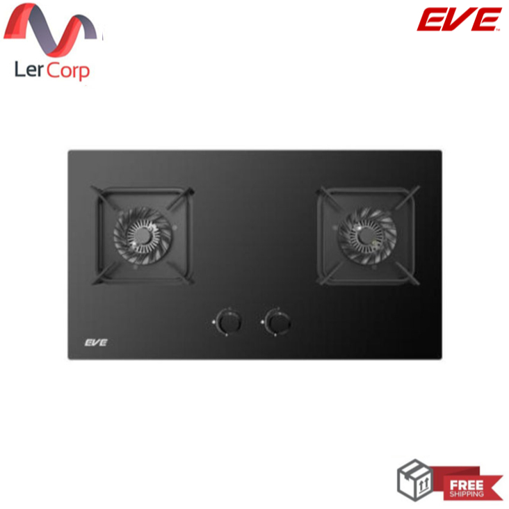 (Eve) เตาแก๊ส 2 หัว แบบฝัง ฐานกระจก HB73-B789G/BG