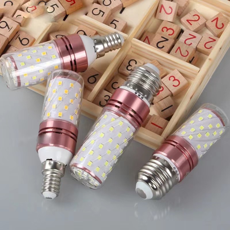 หลอดไฟ LED 12W/16W/20W/24W ขั้ว E27/ E14 - Day Light/ Warm white หลอดไฟ e27 หลอดไฟ e14 หลอดไฟข้าวโพด