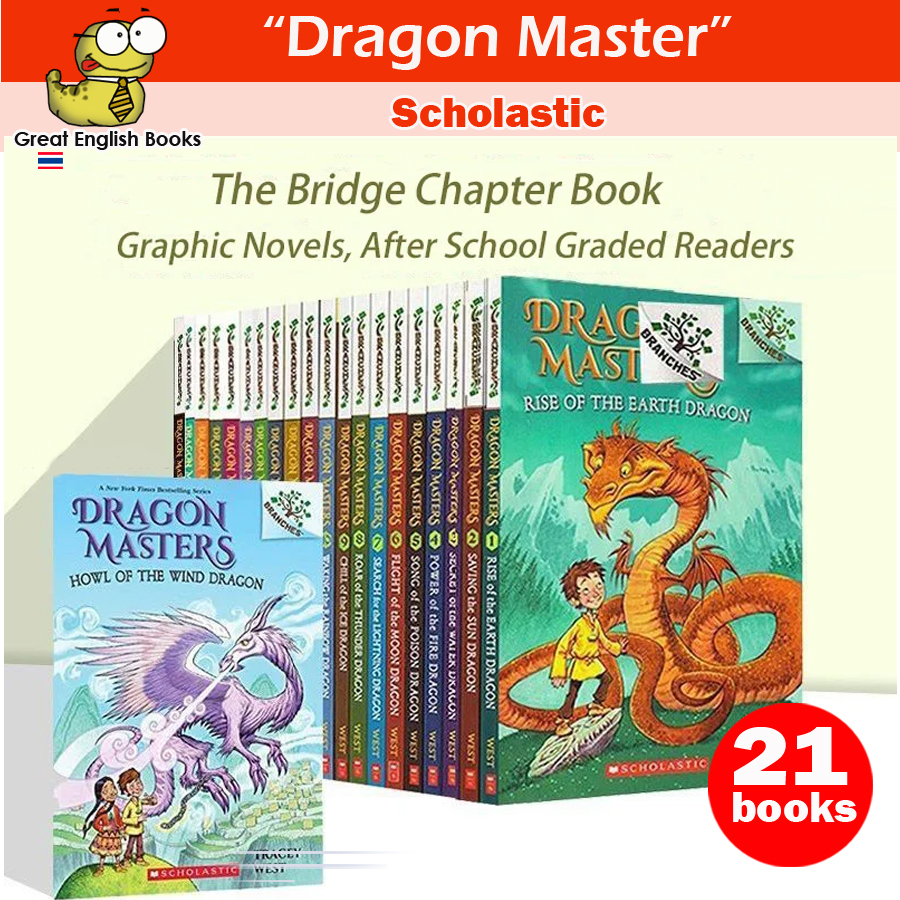 *พร้อมส่ง 27 เล่ม* ชุดนวนิยายแฟนตาซีภาษาอังกฤษ Dragon Masters Series Set (Books 1-26) Scholastic Branches Free audio