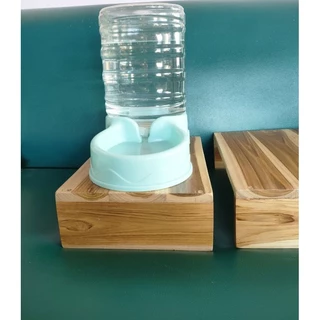(พร้อมส่ง)โต๊ะวางอาหารสัตว์เลี้ยง ชั้นวางอาหารแมว ชั้นวางเครื่องให้อาหาร วางน้ำพุ