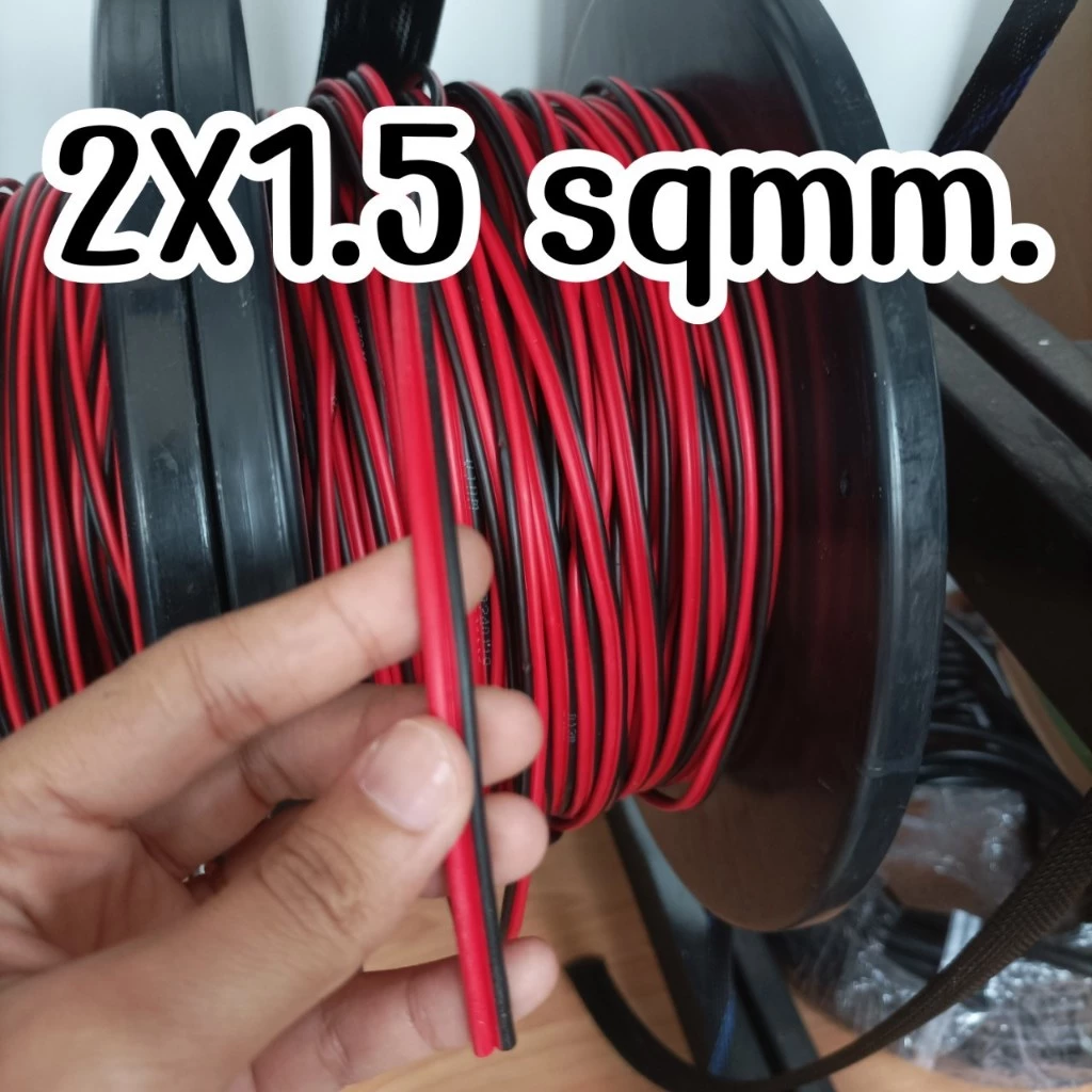 สายไฟคู่ ดำแดง ขนาด 2 x 0.3/0.75/1/1.5/2.5 Sqmm. สายไฟ อะลูมิเนียมเคลือบทองแดง หุ้มฉนวน thumbnail 8