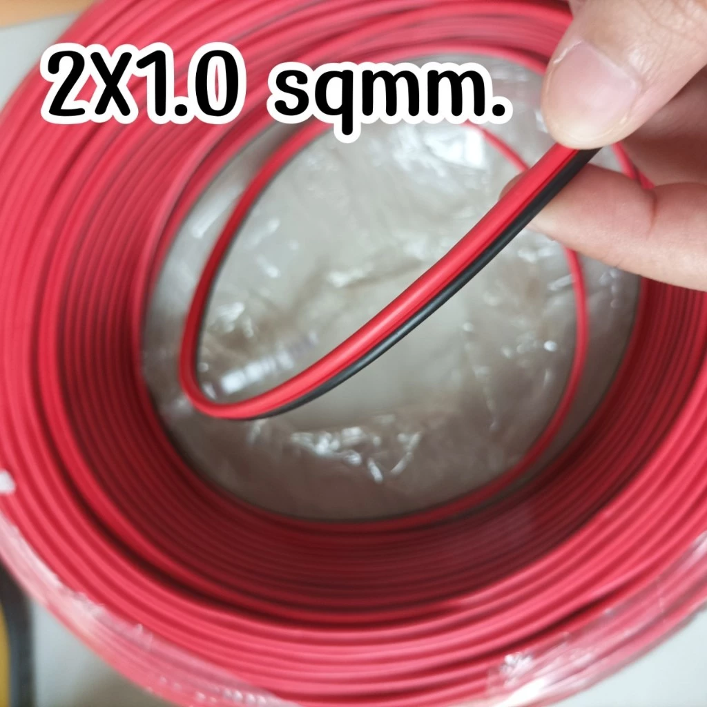 สายไฟคู่ ดำแดง ขนาด 2 x 0.3/0.75/1/1.5/2.5 Sqmm. สายไฟ อะลูมิเนียมเคลือบทองแดง หุ้มฉนวน thumbnail 9