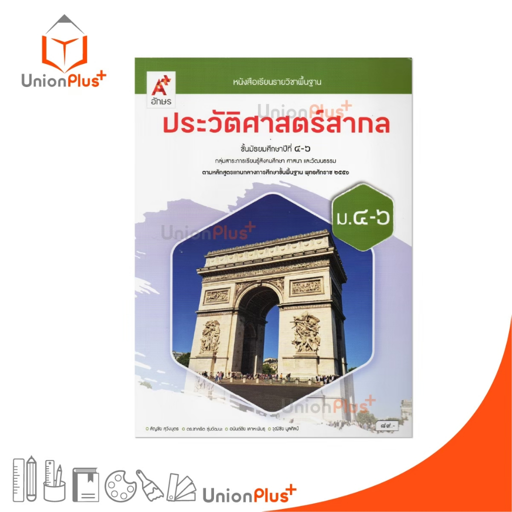 NEW หนังสือเรียน รายวิชาพื้นฐาน ประวัติศาสตร์สากล ม.4-6 อจท. A+ อักษรเจริญทัศน์ #9786166060560