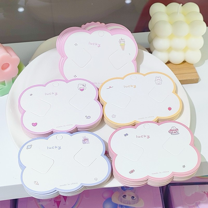 Lucky แป้นกระดาษแบบหนาสำหรับติดกิ๊บเซต50 แผ่น พร้อมส่ง จาก กทม. ส่งเร็วทันใจ