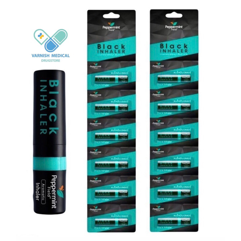 (แพ็ค) Peppermint Field Black Inhaler ยาดมเป๊ปเปอร์มิ้นท์ ฟิลด์ แบล็คอินเฮเลอร์ 2 ML