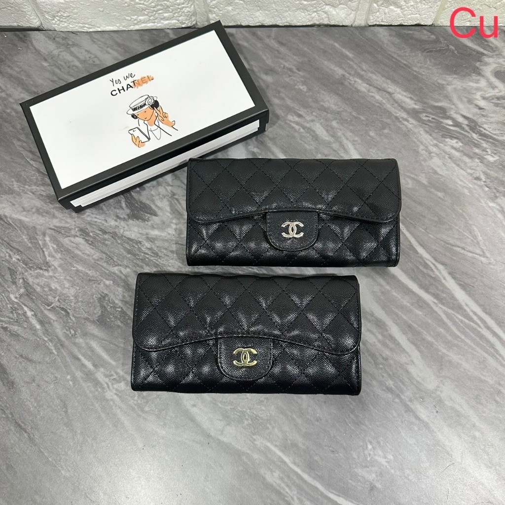 New กระเป๋าสตางค์ชาแนวคลาสสิค ฮิตขายดี งานดีที่สุด[พร้อมส่ง]!! งานสวยหนังดีมากรับประกัน100% #