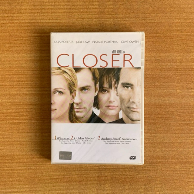 DVD : Closer (2004) ขอหยุดไฟรักไว้ที่เธอ [มือ 1] Natalie Portman / Julia Roberts / Jude Law / ดีวีดี หนัง แผ่นแท้ ตรงปก