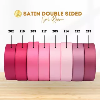 Missribbin New! ริบบิ้นซาตินNoah 13มม (ครึ่งนิ้ว) เงา2หน้า ยกม้วน 33 หลา (สี2/2) คุณภาพดี สีสวย สต็อกพร้อมส่ง
