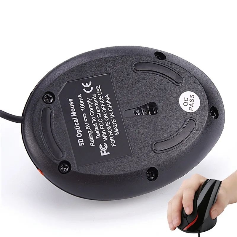 เมาส์ออปติคอล เมาส์ในแนวตั้ง 2400 DPI Wireless Mouse Ergonomic Vertical ออกแบบตามสรีรศาสตร์