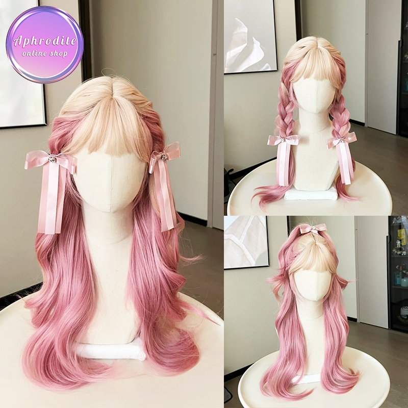 Aphrodite  65CM  Lolita Y2K  วิกผมยาวผู้หญิง แบบตรงมีหน้าม้า สินค้างานดีทุกชิ้นสวยตามภาพ100%  by  Ap