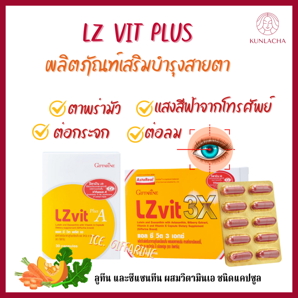 วิตามิน บํารุงสายตา ลูทีน lutein วิตามินตา สายตาสั้น สายตายาว สายตา วิตามินเอ วิตามิน d คอรแทคเลนส์ 