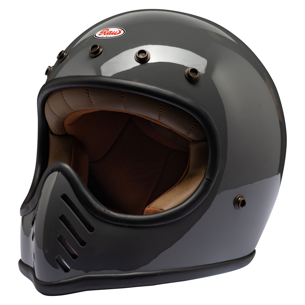 RAW VINTAGE HELMET | GREY / BLACK
