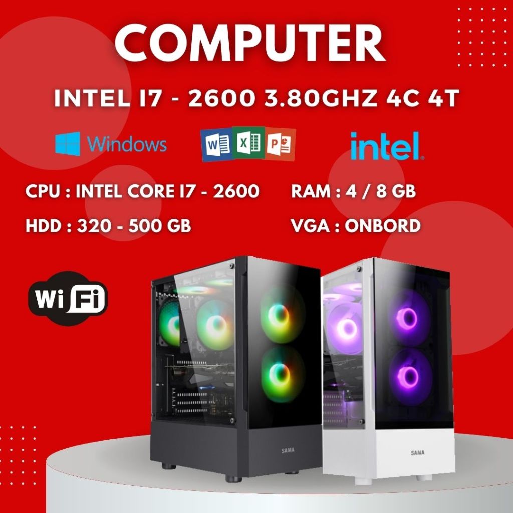 คอมประกอบ เล่นเกมส์   Core i7-2600*แถม เม้าส์+คีบอร์ด+usb wifi