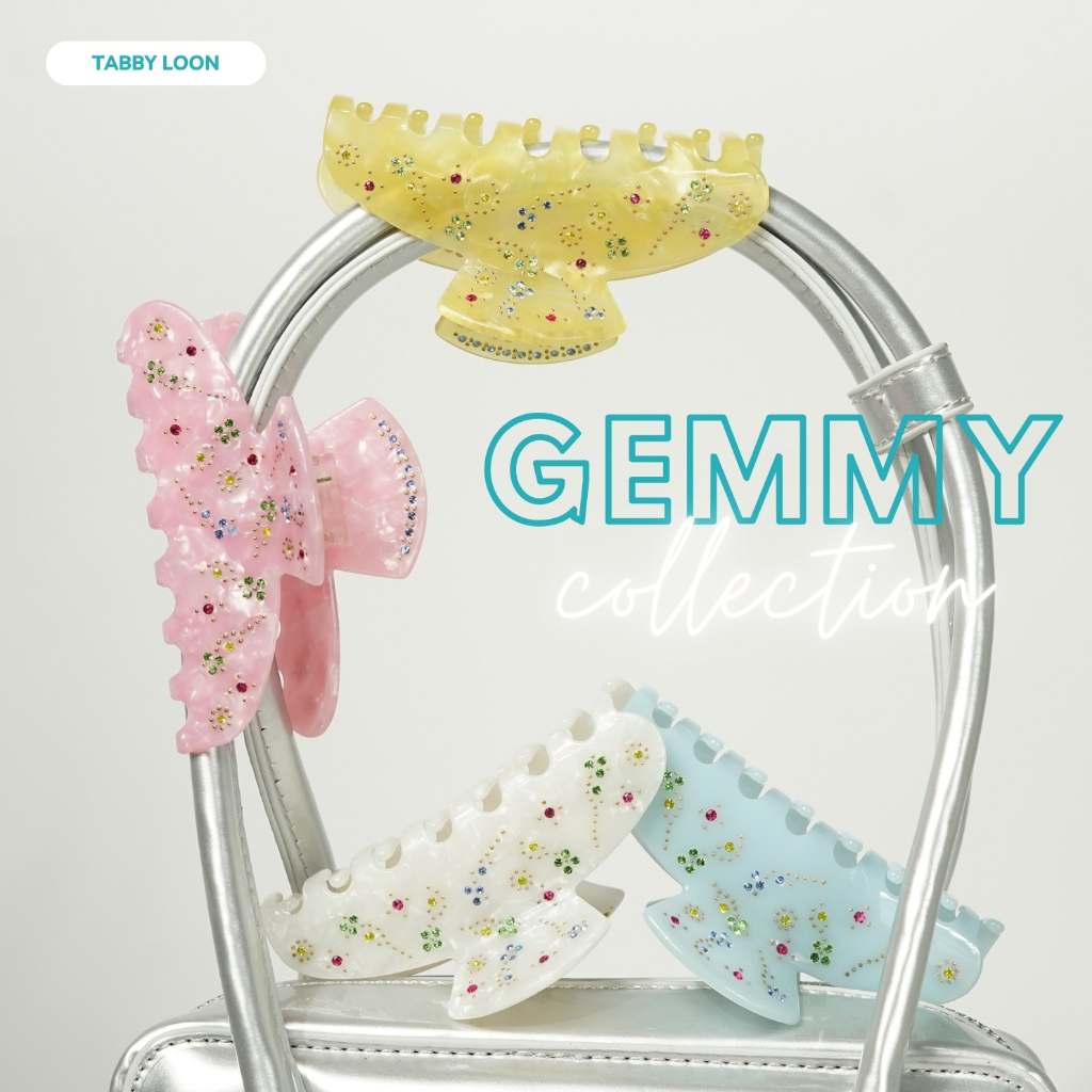 Tabby Loon Gemmy Collection กิ๊บติดผมเพรชพร้อมกล่องถุงผ้า