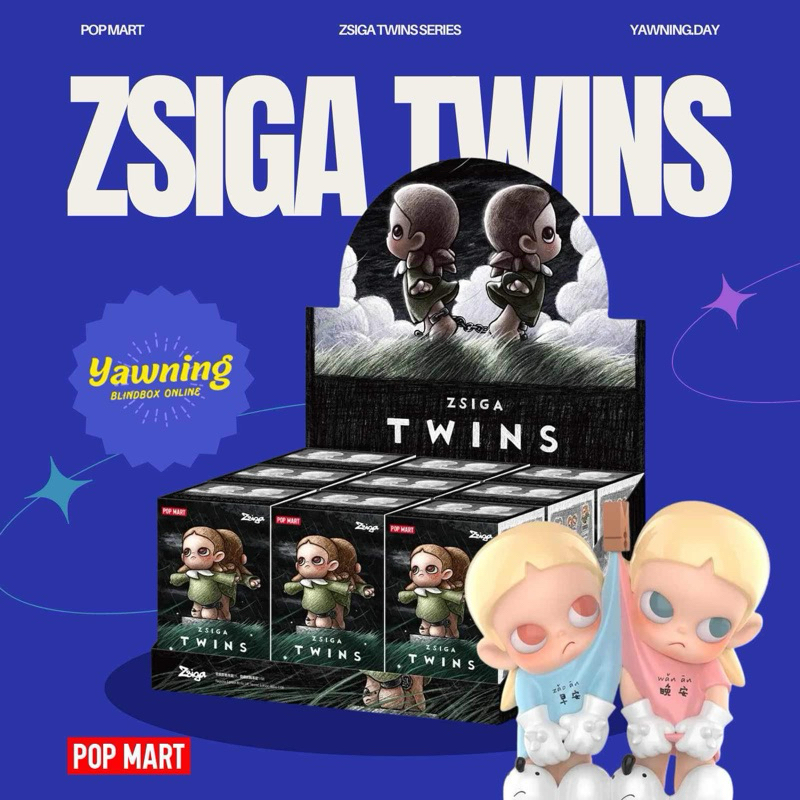 (พร้อมส่งวันนี้ 🔥) POPMART Zsiga twins ยก box ซีลเรียบร้อย ไม่แกะ ได้ครบทุกกล่อง