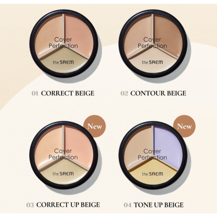 หมดอายุ 2026 The Saem Cover Perfection Triple Pot Concealer เดอะแซม คอนซีลเลอร์เนื้อบาล์ม ตัวปััง - รูปที่ 2