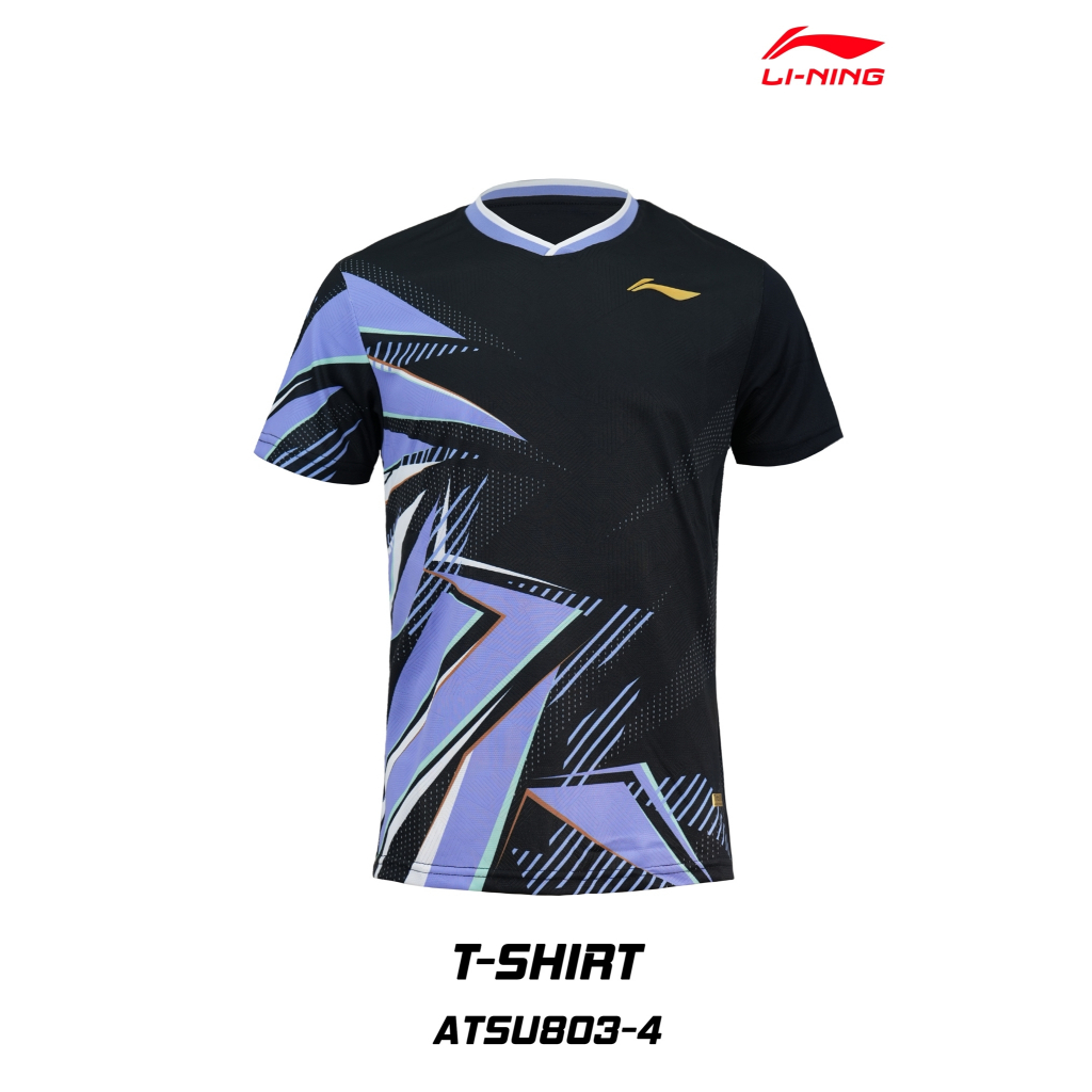 LI-NING เสื้อแบดมินตัน รุ่น ATSU803-4 (BLACK) BADMINTON T-SHIRT