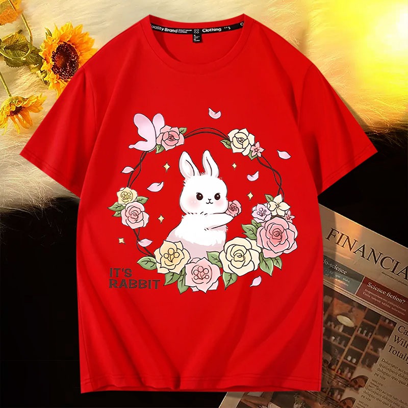 D828(พร้อมส่งทุกสี）เสื้อยืดแขนสั้ง ผ้านุ่มใส่สบายฯ มี7สีหลายไซส์เลือกได้ S-3XL