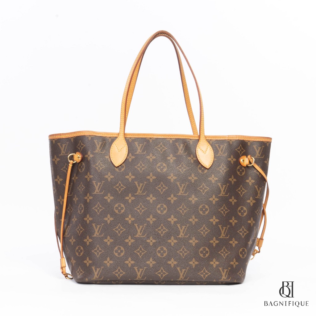 L V NEVERFULL PM BROWN MONOGRAM GHW