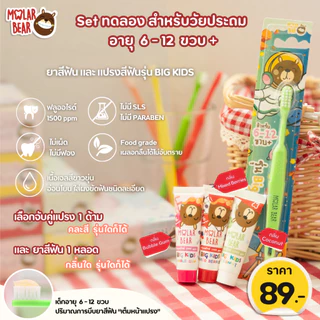 ชุดมินิ ยาสีฟันโมล่าร์แบร์ ขนาดมินิ จำนวน 1 หลอด และแปรงสีฟันโมล่าร์แบร์ จำนวน 1 ด้าม