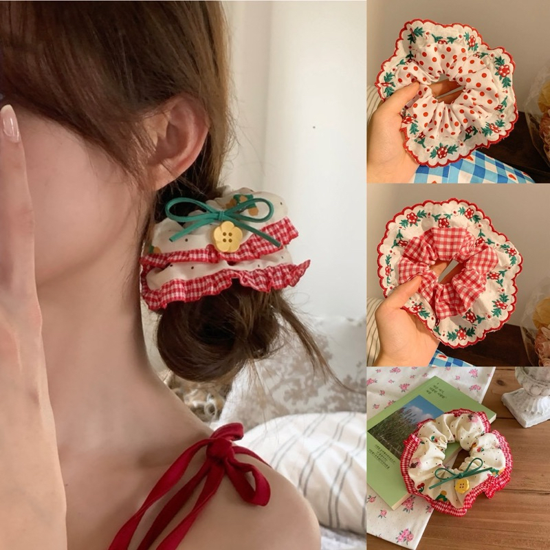 [Mimmufffin] ยางมัดผมผ้าฝ้าย ยางรัดผมแฮนเมด handmade