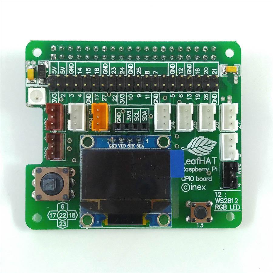 INEX LeafHAT บอร์ด GPIO สำหรับ Raspberry Pi