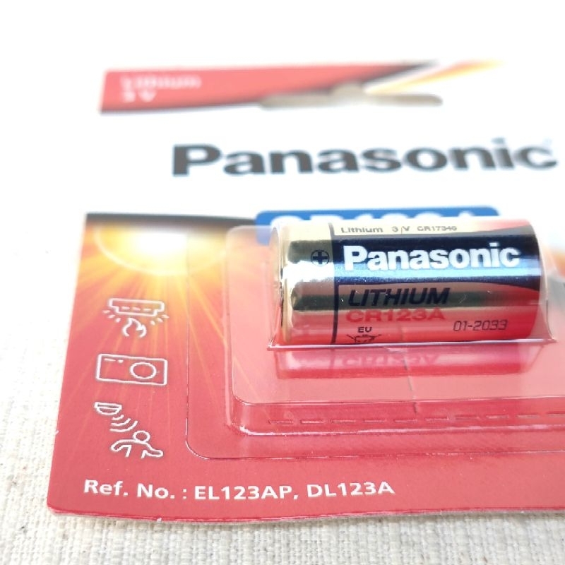 แบตเตอรี่กล้อง CR 123A Panasonic Photo Lithium 3V Camera Battery High Power Fast