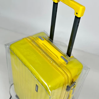 ผ้าคลุมกระเป๋าเดินทาง PVC ใสพิเศษ กันน้ำ กันฝุ่น รุ่นใหม่ แถบตีนตุ๊กแกแผ่นใหญ่