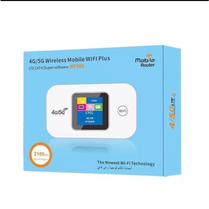 POCKET WIFI  รุ่นMF880 *ใส่ได้ทุกซิม*แบบพกพาพร้อมแบต1ก้อน* สามารถเชื่อมได้สูงสุด10คน