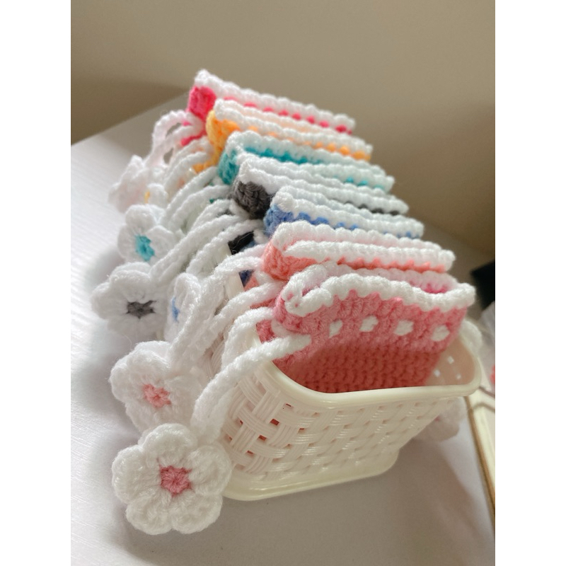 กระเป๋าหูรูดไหมพรม สีหวาน น่ารักๆ