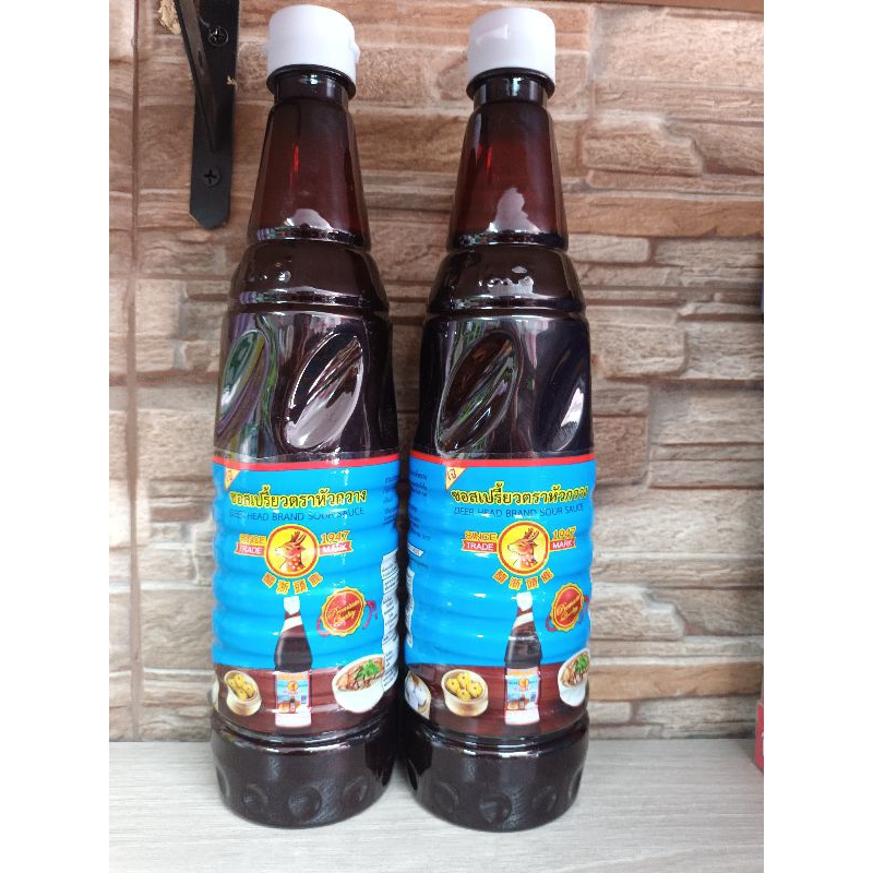 [1 ขวด] ซอสเปรี้ยว (จิ๊กโฉ่ว) ตราหัวกวาง ขวดใหญ่ 600 มล. x 1 ขวด