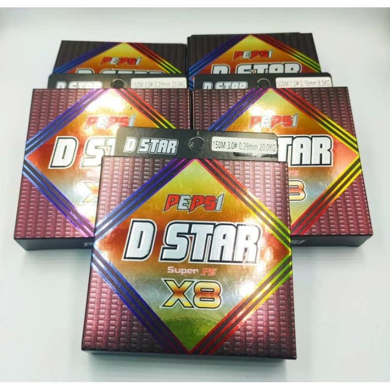 Super PE Pepsi D-Star สายพีอี สำหรับงานตีเหยื่อปลอม และเกมส์ Jigging  ความยาวมีขนาด 300 เมตร และ 100