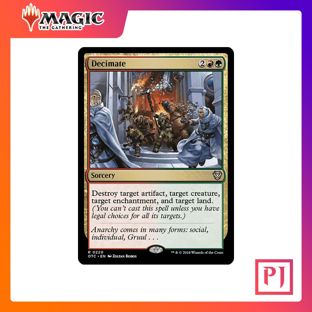 [MTG] Decimate [OTC] [MULTI] [RARE] [NORMAL] [ENG] (การ์ดเมจิค / Magic the Gathering)