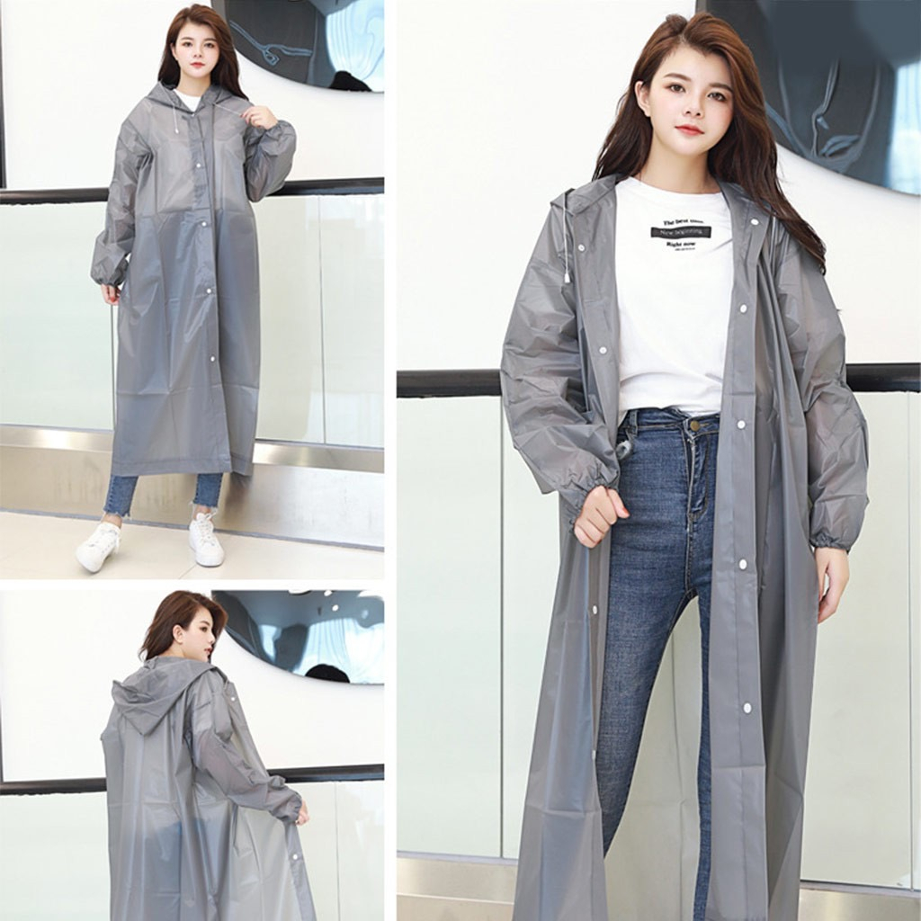 (พร้อมส่ง)Su186เสื้อกันฝน เสื้อกันฝนผู้ใหญ่ EVA คุณภาพดี เสื้อคลุมกันฝนคุณภาพดี น้ำหนักเบา แบบกระดุมติดง่าย พกพาสะดวก