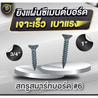SENDO สกรูสมาร์ทบอร์ด#6 สกรูปลายแหลมไม่ผ่า สกรูปลายแหลม