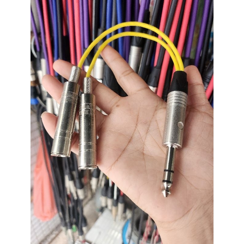 สายแจ็ค​Trsผู้​1​ออกแจ๊คส​เตอริโอเมีย2 Trsผู้​1​ออกแจ๊คโมโนเมีย2ทองแดงแท้ยาว30ซม.สุ่มสีทางร้านจัดให้