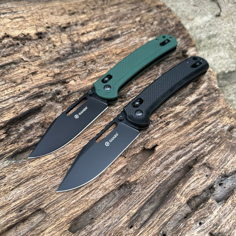 มีดพับGanzo รุ่น G768PT ของแท้100% วัสดุใบมีดเหล็ก D2 เคลือบ PVD titanium  วัสดุด้ามจับG10