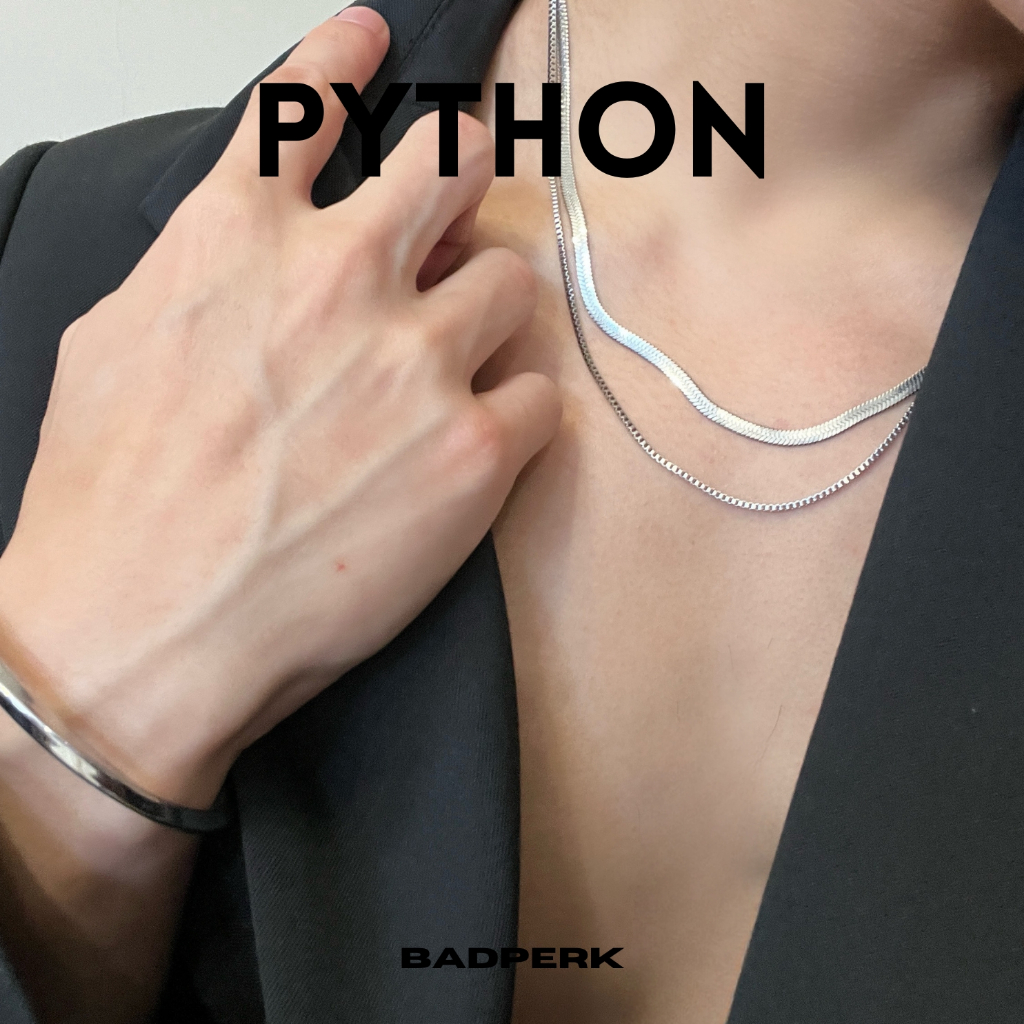 สร้อยคอ สองชั้น รุ่น "Python bilayer" necklace