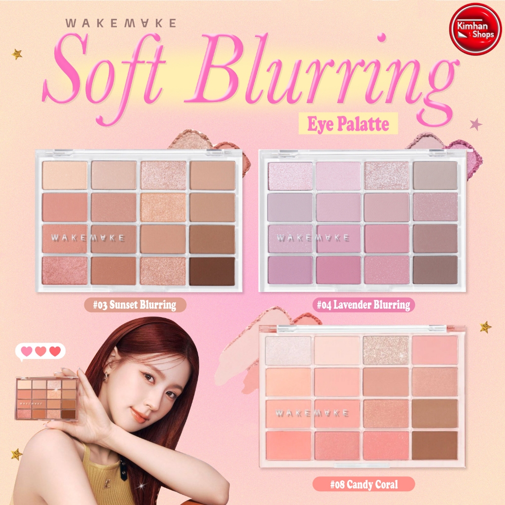 Wakemake Soft Blurring Eye Palette พาเลท 16 หลุม🌈
