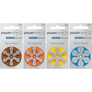 Powerone ถ่านเครื่องช่วยฟัง P10/13/312/675 ของแท้ แผง6ก้อน
