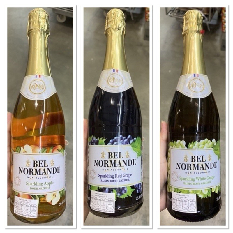 Sparking Red Grape Bel Normade 750 Ml. น้ำองุ่นแดง จากน้ำองุ่นแดงเข้มข้น 99% อัดก๊าซ สปาร์คลิ่ง / Apple / White Grape