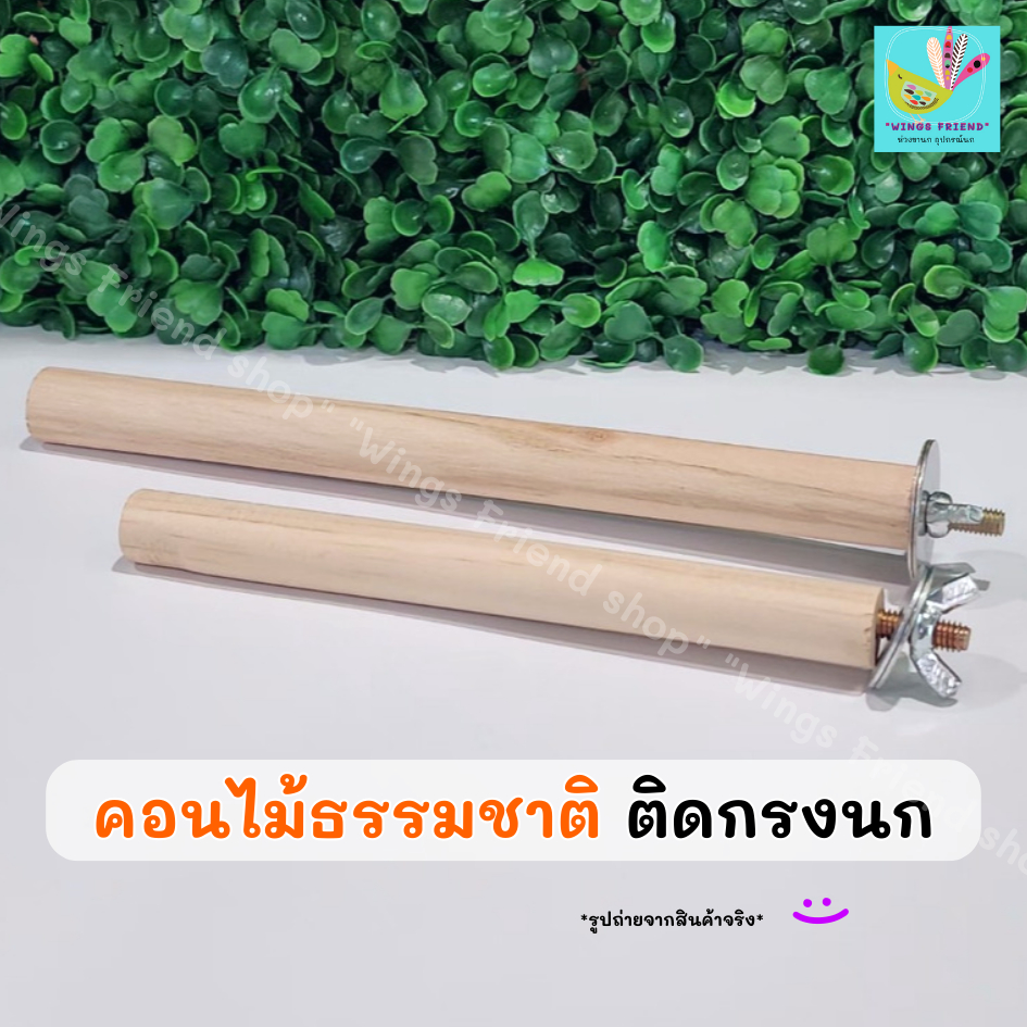 ไม้คอนยืน ติดกรงนก สำหรับนกแก้ว พร้อมส่ง