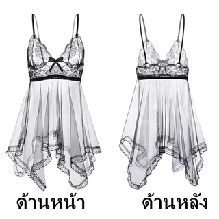 *ส่งฟรี* ชุดนอนเซ็กซี่ ชุดนอนลูกไม้เซ็กซี่ ชุดซีทรู ชุดนอนกระโปรง *การส่งมอบความลับ* พร้อมส่งจากไทย รุ่น：QQ18