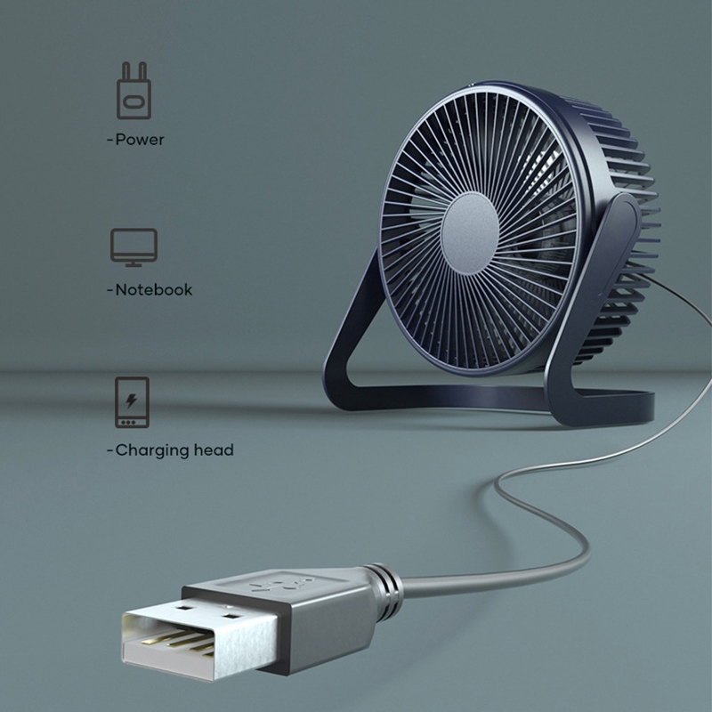 พัดลมตั้งโต๊ะขนาด 8 นิ้ว ขนาดเล็ก ตั้งโต๊ะ แบบพกพา สาย USB ขนาดเล็ก C0112 รูปที่ 3