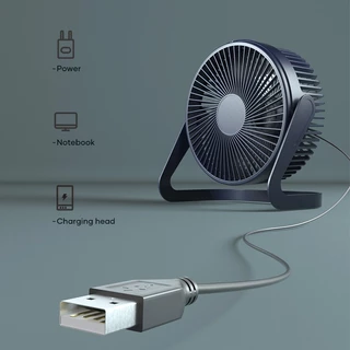 พัดลมตั้งโต๊ะขนาด 8 นิ้ว ขนาดเล็ก ตั้งโต๊ะ แบบพกพา สาย USB ขนาดเล็ก C0112