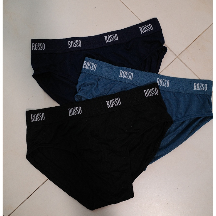 (แพ๊ค3ตัว) Rosso  กางเกงในชาย ทรงบรีฟ รุ่น Classic (0241)  ดูดี คลาสสิค แมทซ์ง่าย ได้ทุกลุค คละสี รูปที่ 4