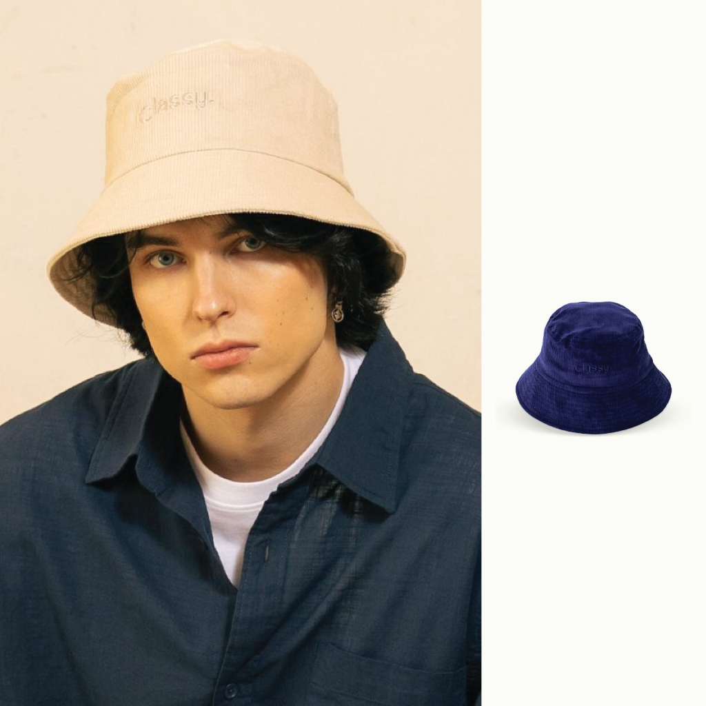 Classy - หมวกบักเก็ต ปักโลโก้ รุ่น Corduroy Bucket