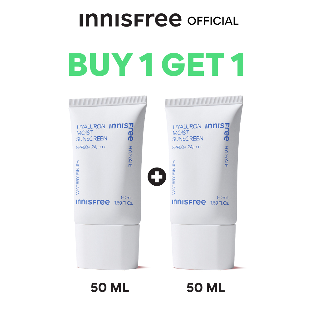[แพ็คคู่] innisfree Hyaluron Moist Sunscreen SPF50+ PA++++ Set อินนิสฟรี ครีมกันแดด ไฮยาลูลอน