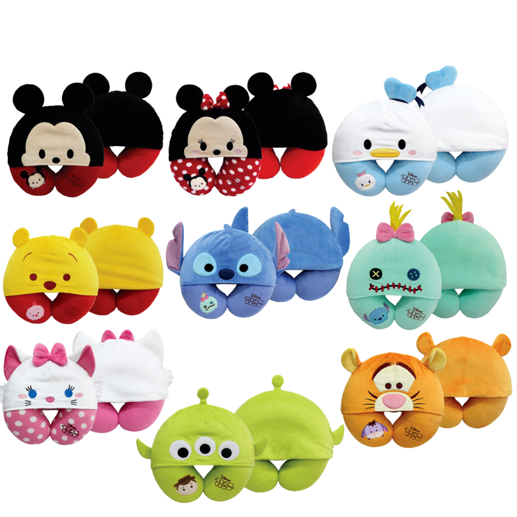 หมอนรองคอมีฮู้ด Disney Tsum Tsum