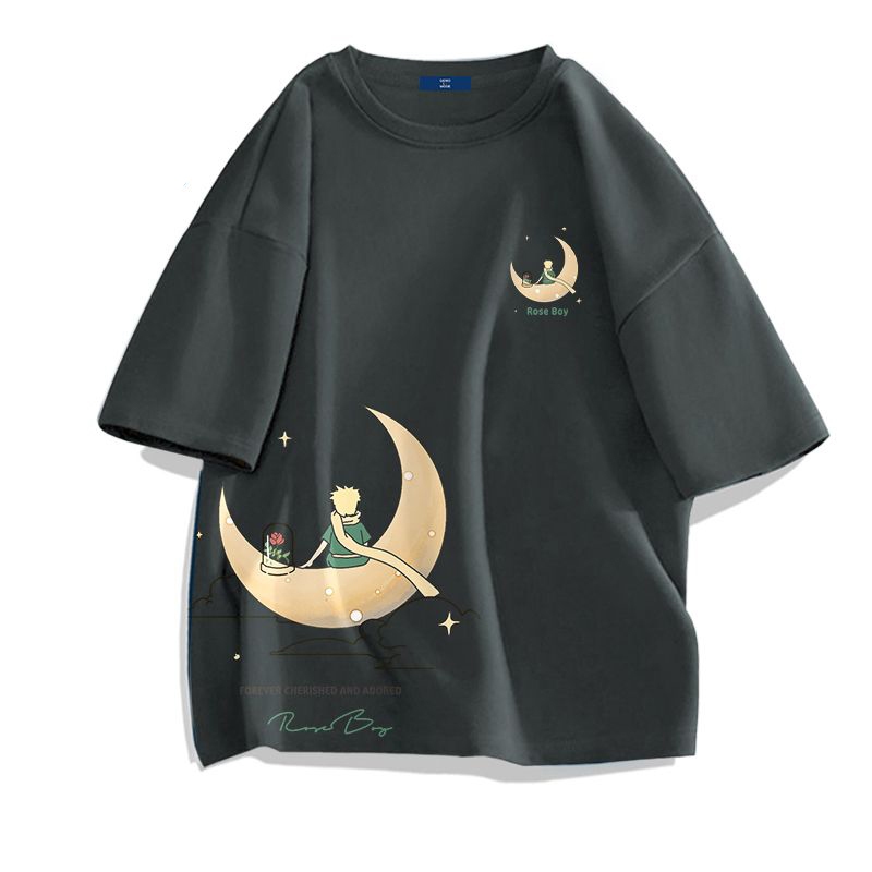 เสื้อยืดผู้หญิงผู้ชายแขนสั้น [Rose King] เสื้อสกรีน 100%ผ้าฝ้ายแท้ S-XXXL ตัดเย็บดี ส่งเร็ว จัดส่งจากไทย